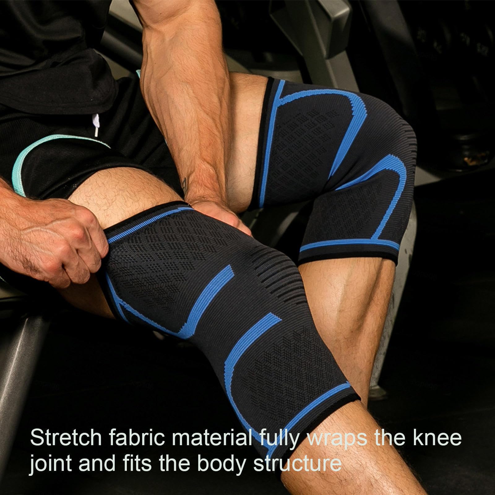 VIDECOR 2er-Pack Kniebandage, Knie-Kompressionsmanschette für Knieschmerzen, Laufen, Training, Fitnessstudio, Wandern, Arthritis, ACL, PCL, Linderung von Gelenkschmerzen, Meniskusriss,F-M