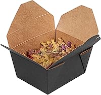 Vista 2 de Restaurantware Bio Tek - Cajas para llevar de 30 onzas, 200 loncheras para llevar, cierre de tabulación, resistentes al calor, desechables, de papel
