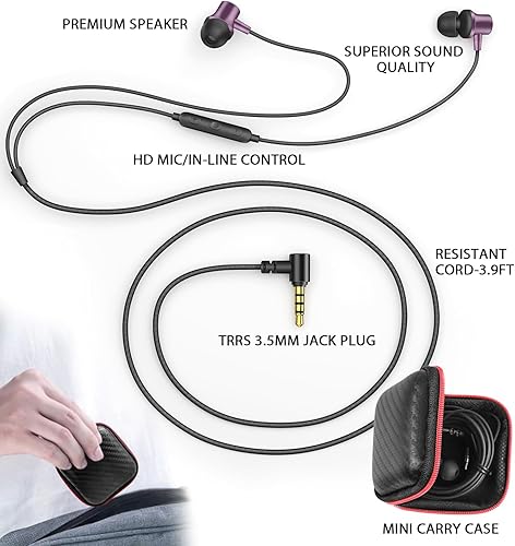 Miniatura 7 de Auriculares con cable para Chromebook, laptop, PC de la escuela, auriculares con aislamiento de ruido con conector de 3.5mm en el conector de audio,