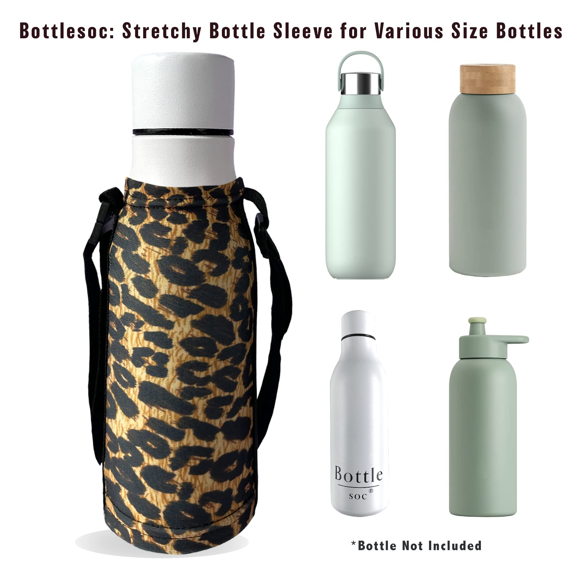 Bottlesoc – Schutzhülle Mit Tragegurt Für Wasserflaschen – Aus Recyceltem Polyester – Stylisch & Praktisch
