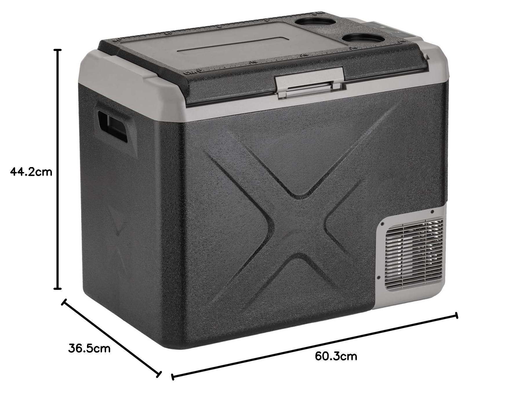 Brunner 0826053N Frigorifero & Congelatore Portatile a Compressore Basso Consumo, 40 Litri, Polarys Freeze Sz 40, Temperatura da -20℃ a 20℃, Frigo-Congelatore per Auto 12/24V Dc, 100/240V AC