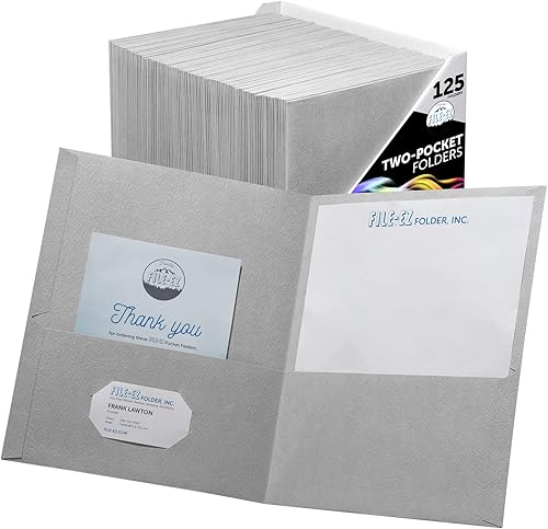 Vista 120 de File-EZ - Carpetas de dos bolsillos, Rojo