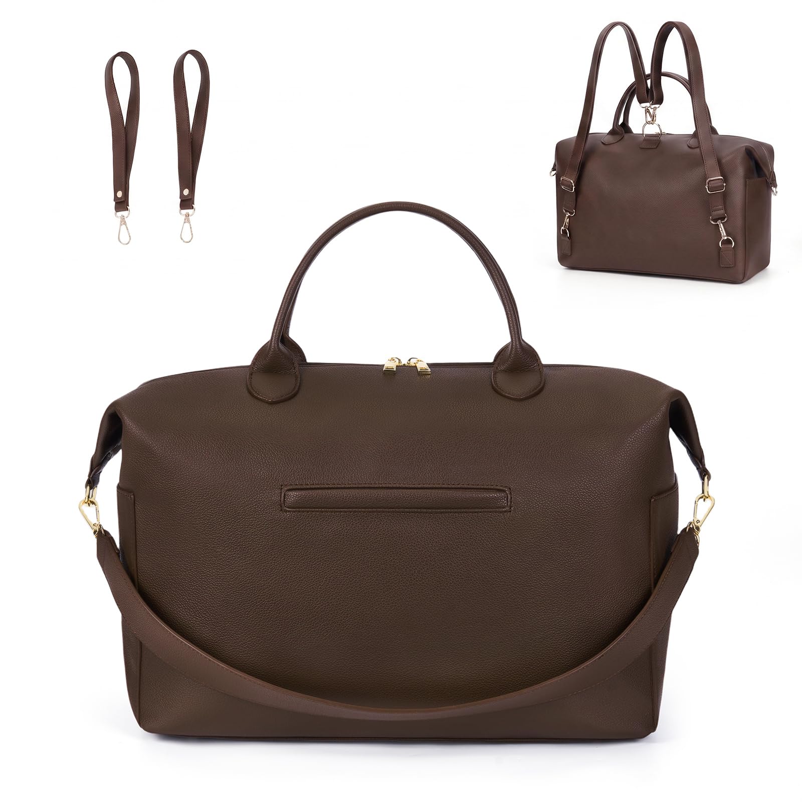 Diaper Bag Tote Convertible Vegan Leather