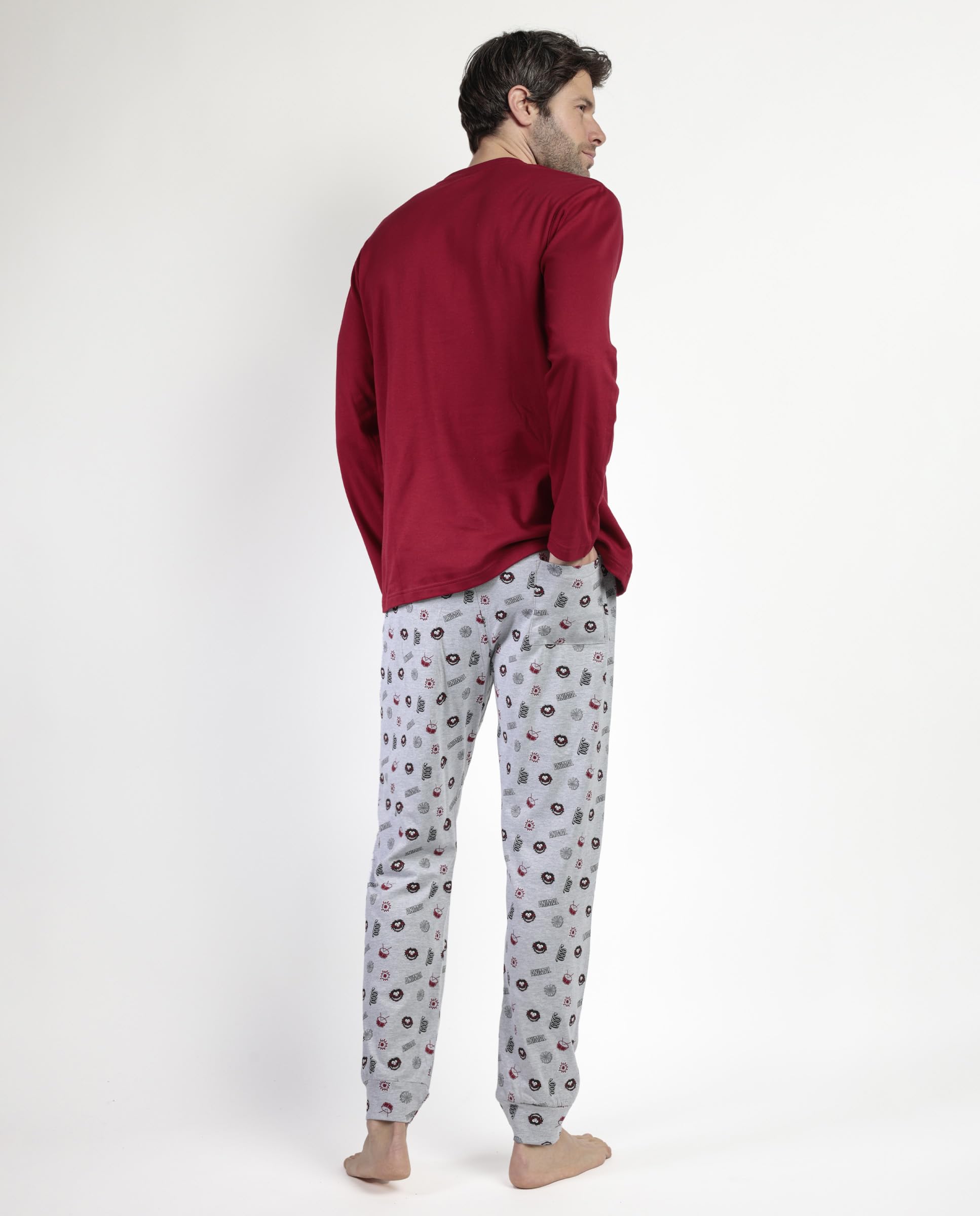 Disney Muppets Pijama Manga Larga Animal Drumer para Hombre