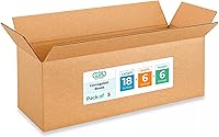 Vista 108 de Cajas largas de envío y mudanza de 28 x 12 x 12 pulgadas (paquete de 10) – Resistencia extra 200 lb vs regulares – Cajas de cartón corrugado