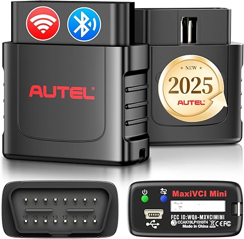 Autel MaxiSys MaxiVCI VCI Mini interfaz de diagnóstico Bluetooth, adaptador inalámbrico para vehículos 2025, funciona con escáner Autel MaxiCOM