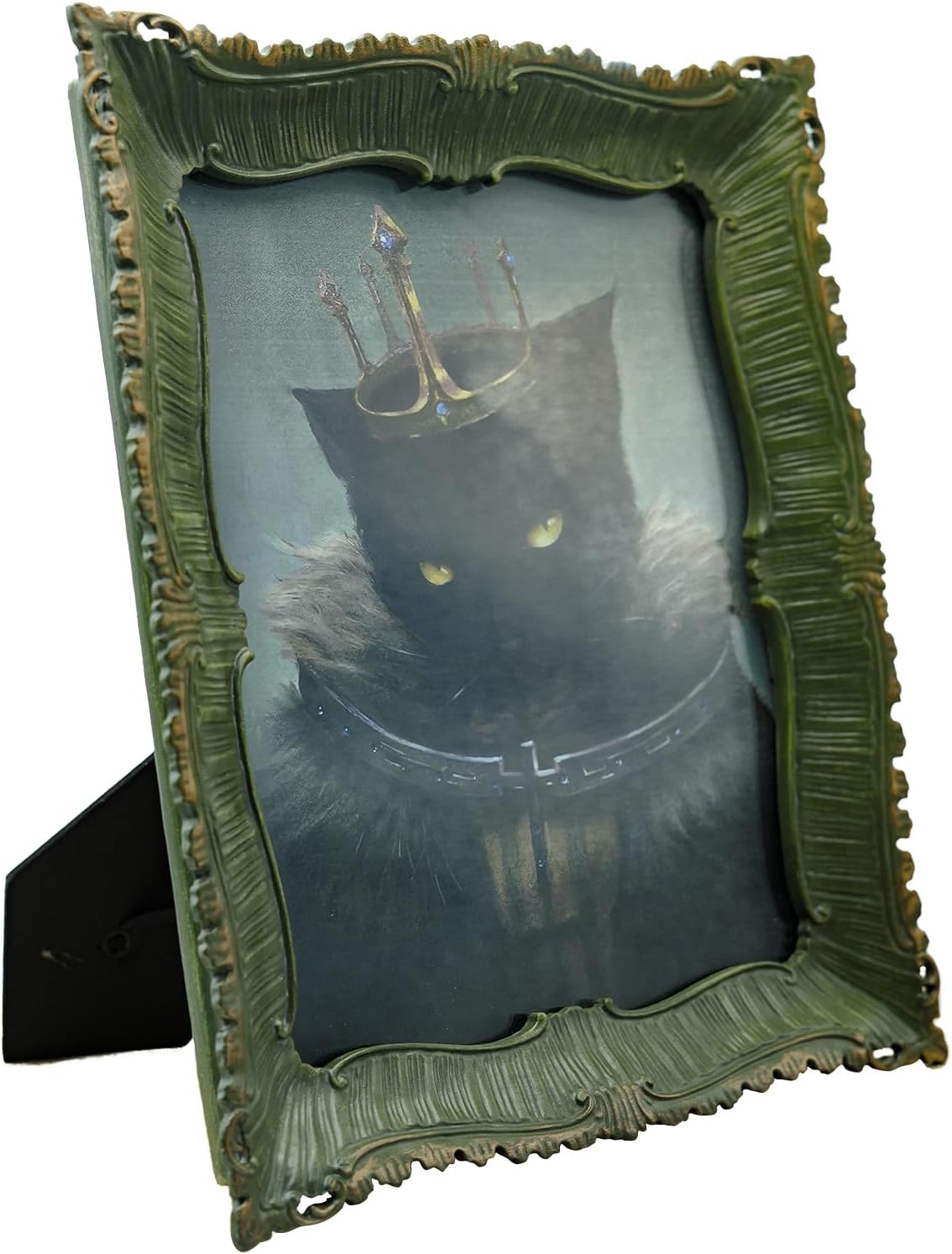 8x10 Vintage Picture Frame, Antique Green Gothic Ornate Baroque Style Photo Frame with Glass, Ideal for Dark Fantasy Art, Retro Tabletop & Wall Hanging Home Decor