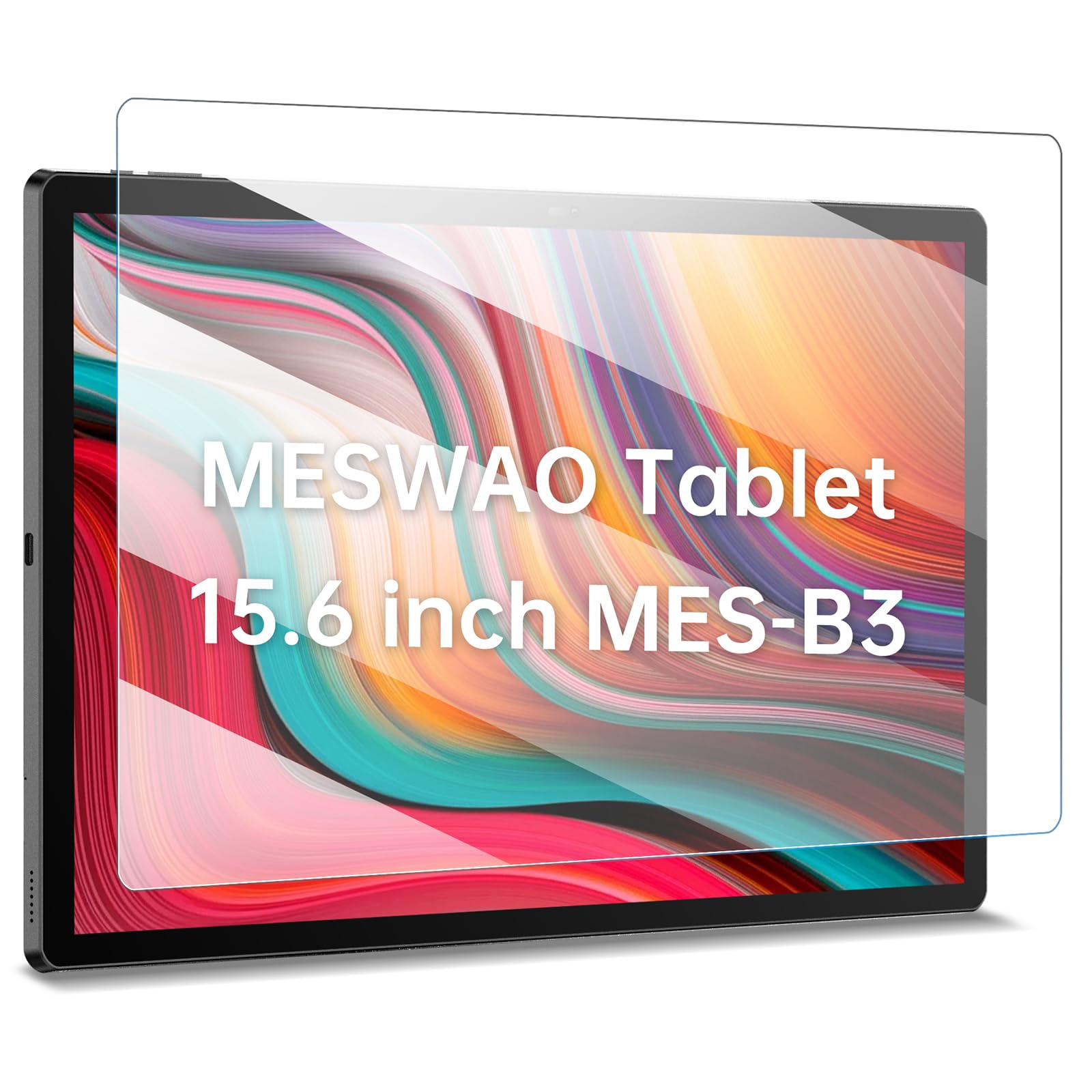 MESWAO Confezione da 2 pellicole proteggi schermo per tablet da 15,6 pollici, pellicola in vetro temperato solo per tablet da 15,6 pollici