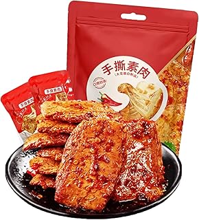 Mkostlich Bean Curd Spicy Snack, Tofu Snack, Spicy Dried Tofu, Spicy Tofu Chinese, Spicy Soybean Snack, Latiao, Chinese Snacks, 7.76oz, 1Pack