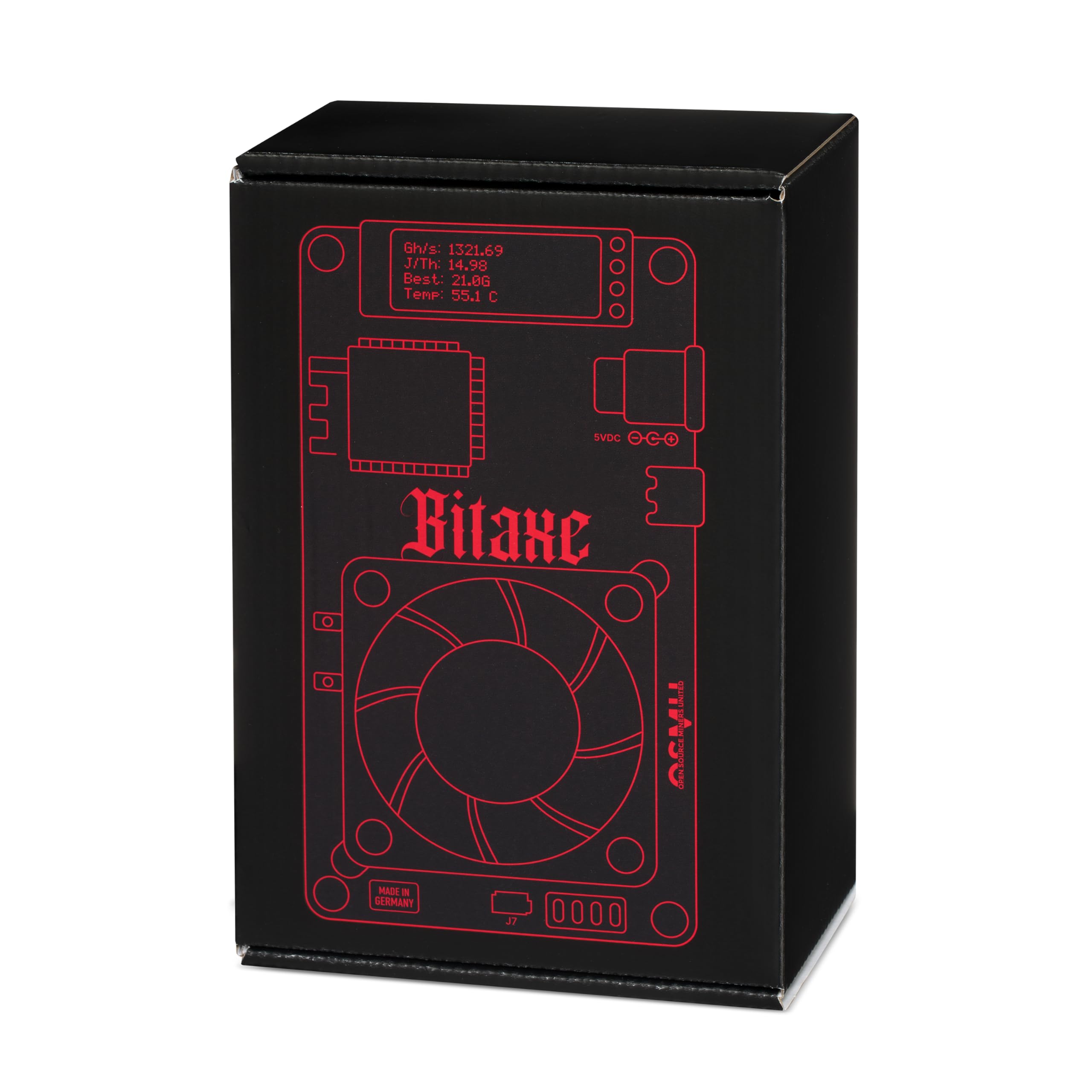 Bitaxe 601 Gamma – 1,07+ TH/s Single ASIC Chip Bitcoin Solo Home Miner  (BM1370) (wentylator Noctua – czarny uchwyt) : Amazon.pl: Elektronika