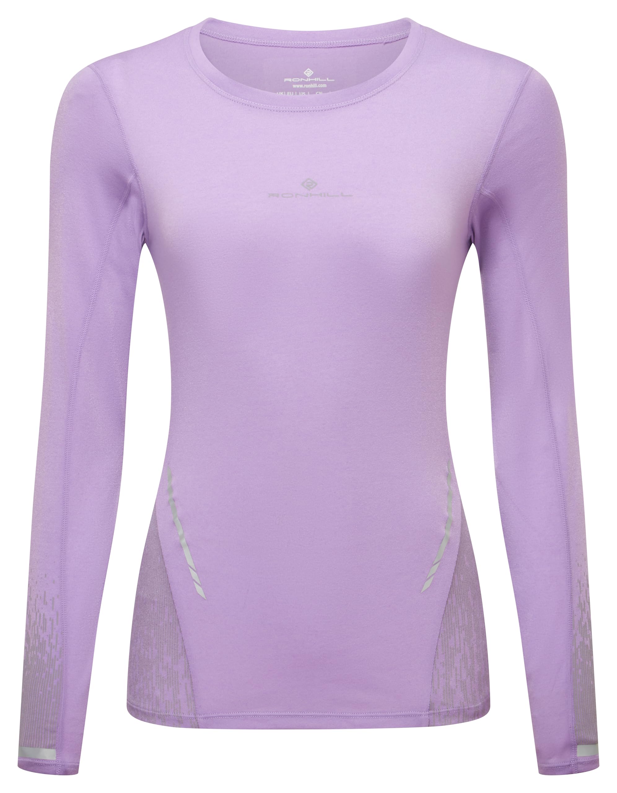 Ronhill Running, Wmn's Tech Reflect L/S Tee, Iris Marl/Reflect, 10