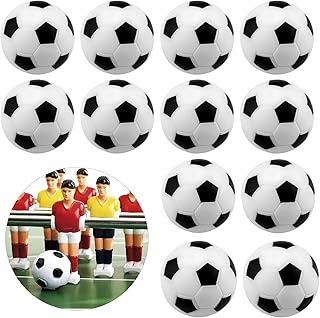 Yolistar 12 Pelotas de Futbolín, 32 mm Pelotas Futbolin, Mini Juego Futbolín de Fiesta, Juegos Interactivos para Padres e Hijos, Futbolines Fiesta Familiar, Regalo, Blanco y Negro