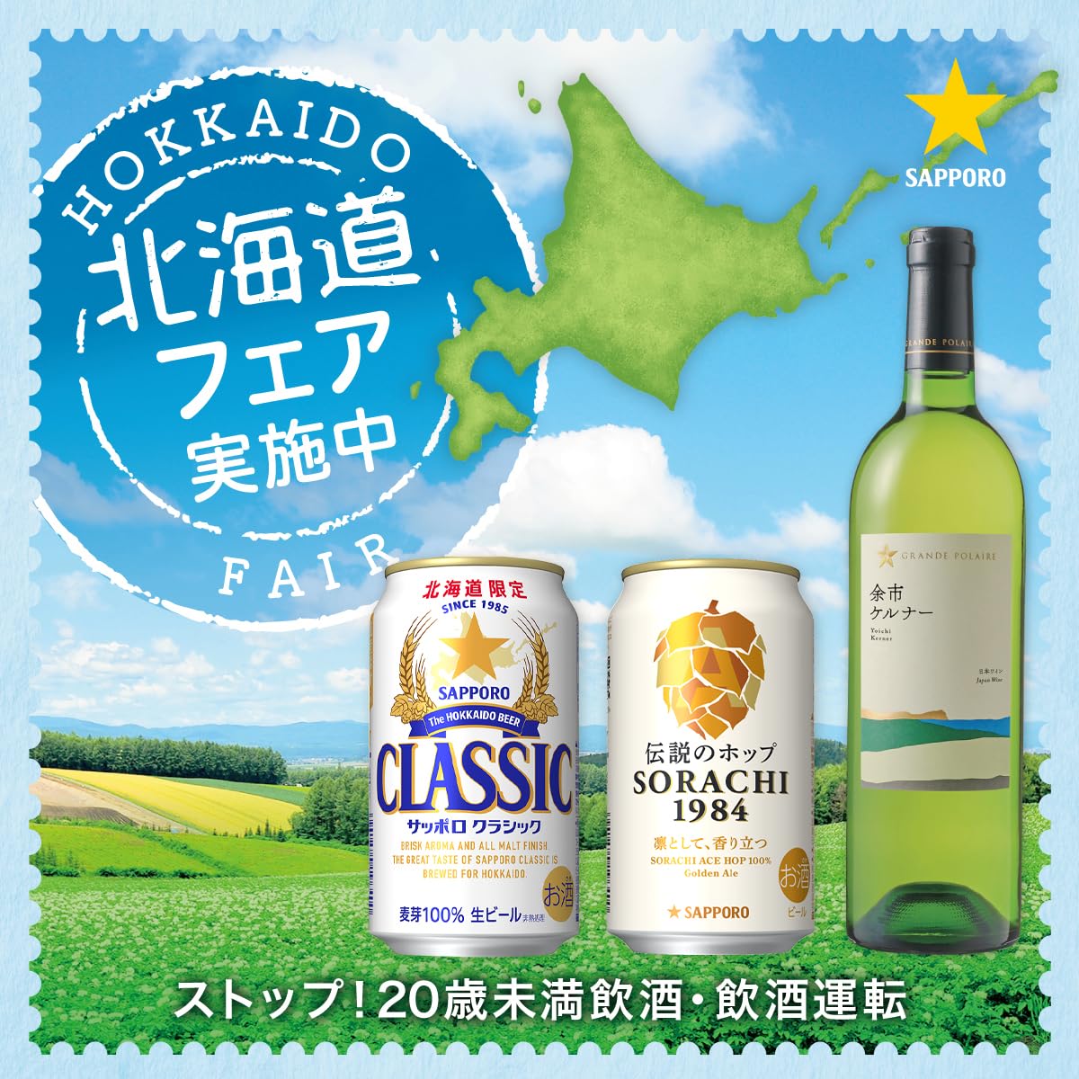 サッポロクラシックビール350ml×24本 北海道フェア中