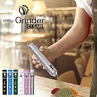 Vista 5 de Easy Grinder - Molinillo de café eléctrico de plata de cristal transparente para hierbas, hojas de acero inoxidable