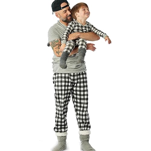 HonestBaby Family Matching Holiday Pajamas Organic Cotton for Men, Women, Kids, Toddlers, Baby Boys, Girls, Unisex Pets