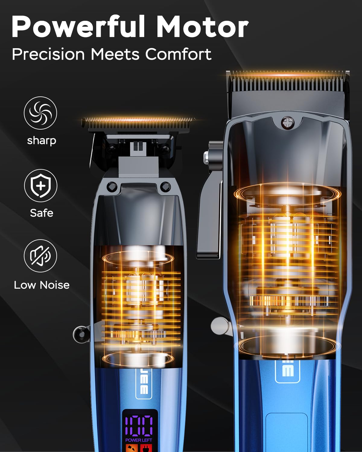 GINJEE Professional Cordless & Corded Hair Clipper and Trimmer Set