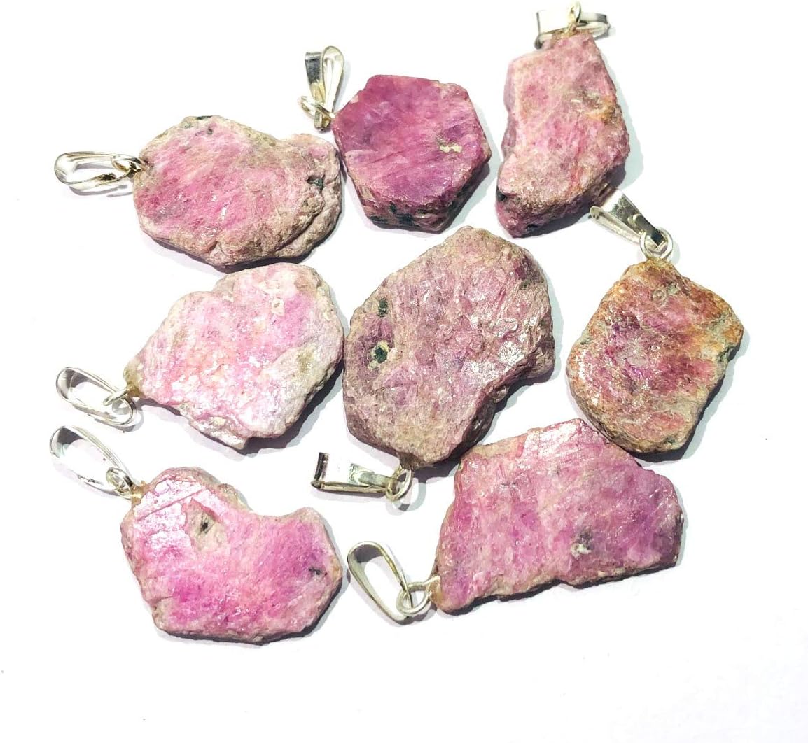 crystalmiracle RUBY SINGLE PENDANT CRYSTAL HEALING FASHION JEWELRY GIFT WELLNESS PEACE GEMSTONE POSITIVE ENERGY HANDCRAFTED ACCESSORY