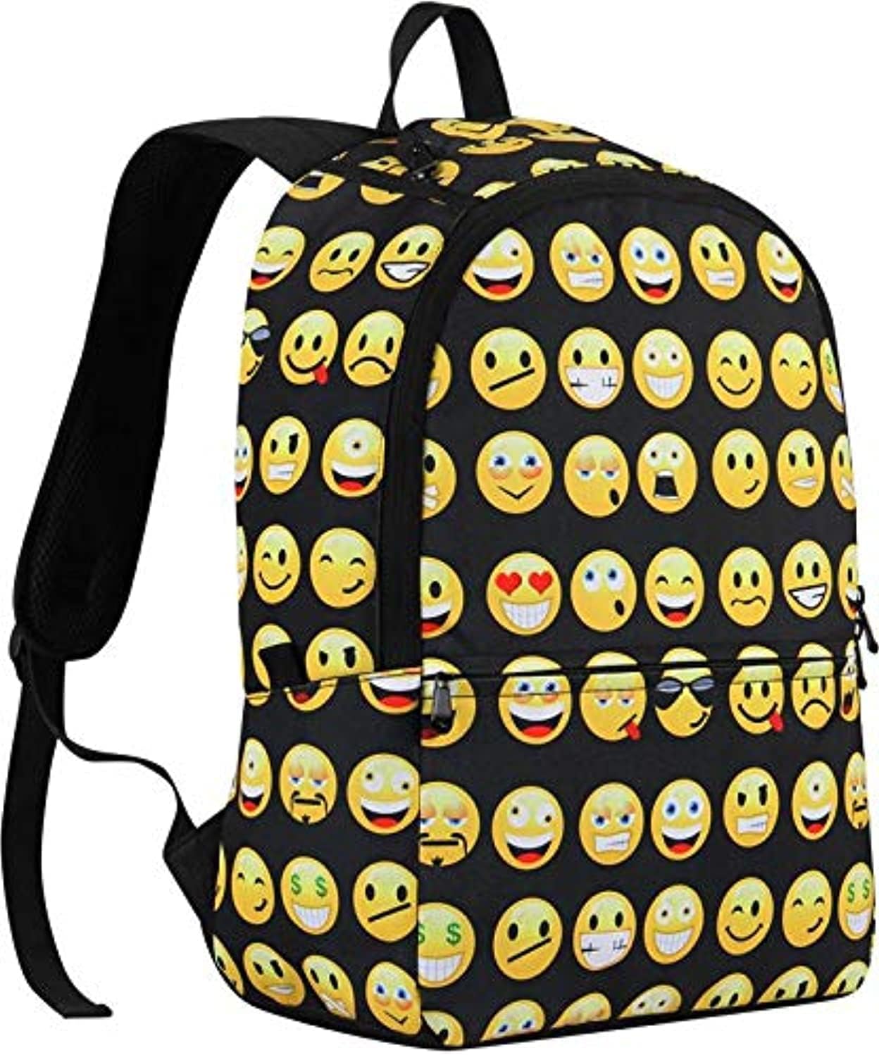 Canvas Backpacks Smiley Emoji Face Printing School Bag For Teenagers Girls and kids Shoulder Bag