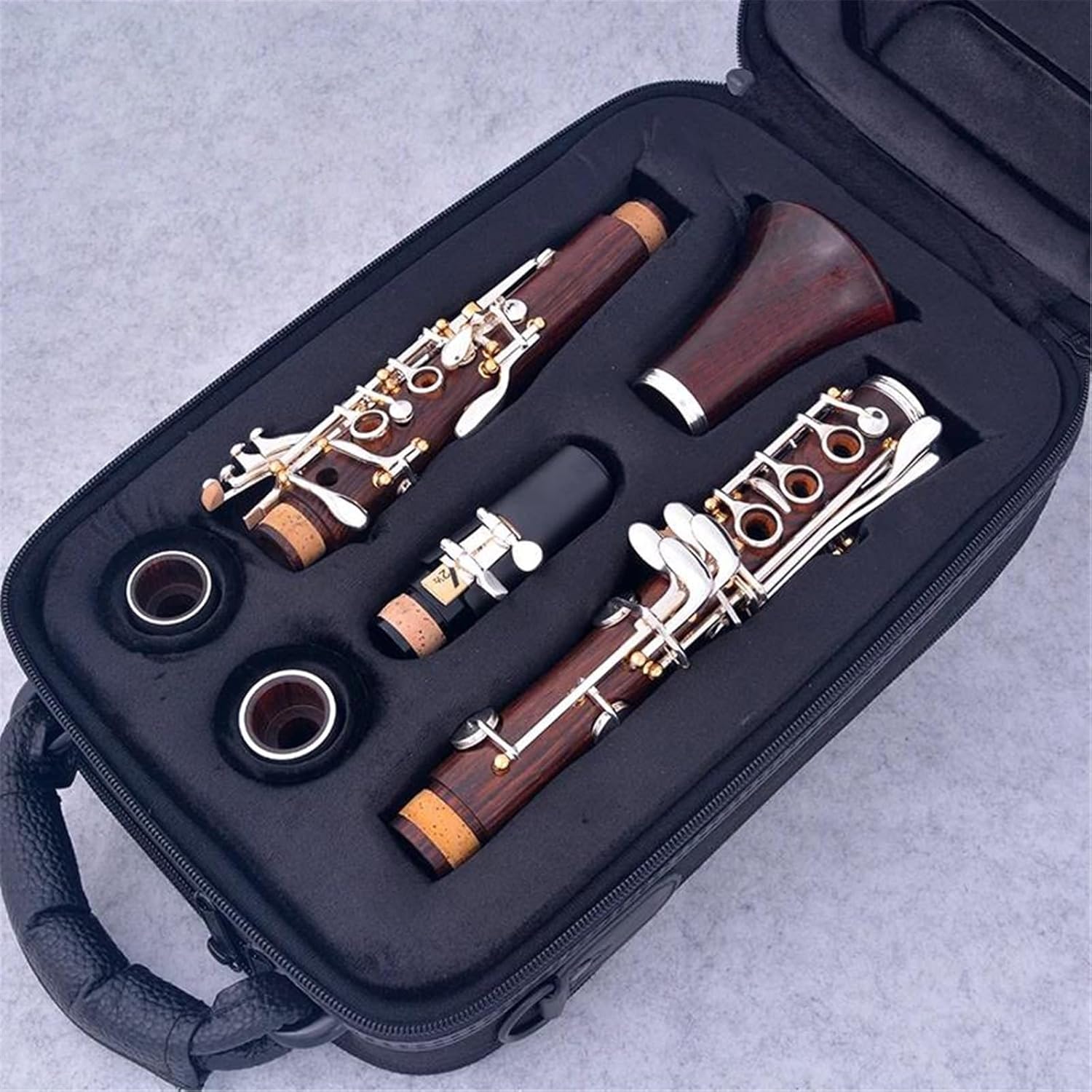 Clarinet Musical Instruments Professional Rosewood Clarinet C 17 Key Silver Plated Clarinet