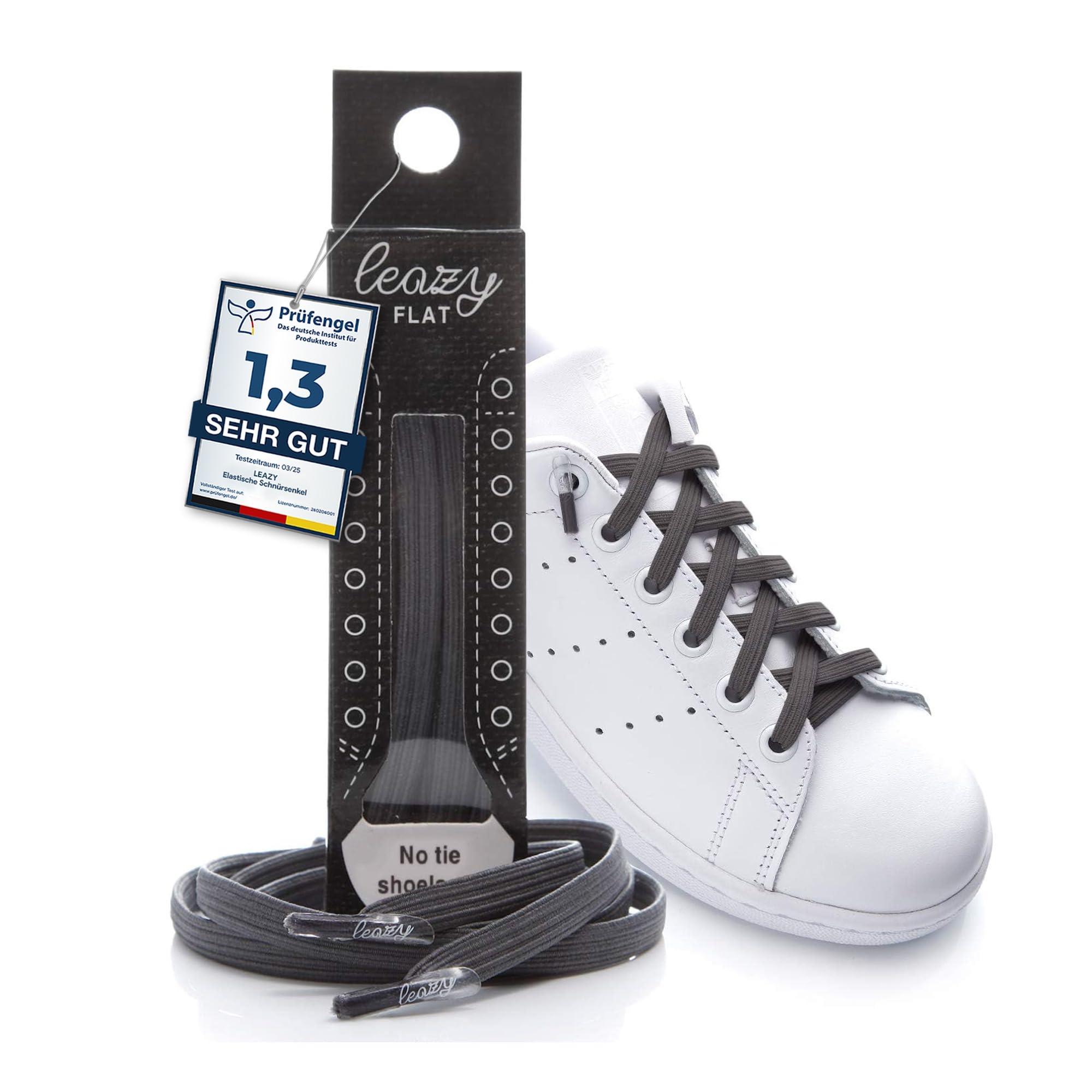 leazy flat Elastische Schnürsenkel – Das Flache, Flexible Schuhband zum Einhaken