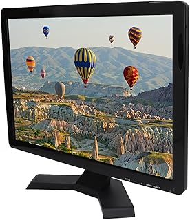 Monitor de Tela de Toque Capacitivo de 19 Polegadas, LCD Portátil de 1440 X 900, Tela de Segurança Com VGA HDMI AV BNC USB DC, 2 Alto-falantes, Controle Remoto (Plugue da UE máximo de 30 W)