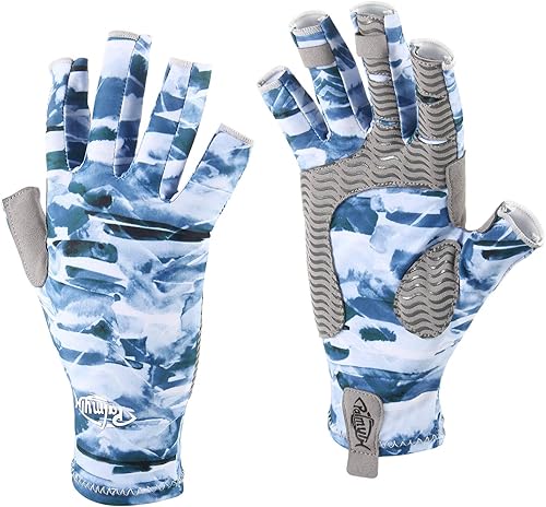 Miniatura 16 de Palmyth Guantes de pesca sin dedos con protección UV, UPF50+, guantes de sol para hombres y mujeres para kayak, senderismo, remo, conducción