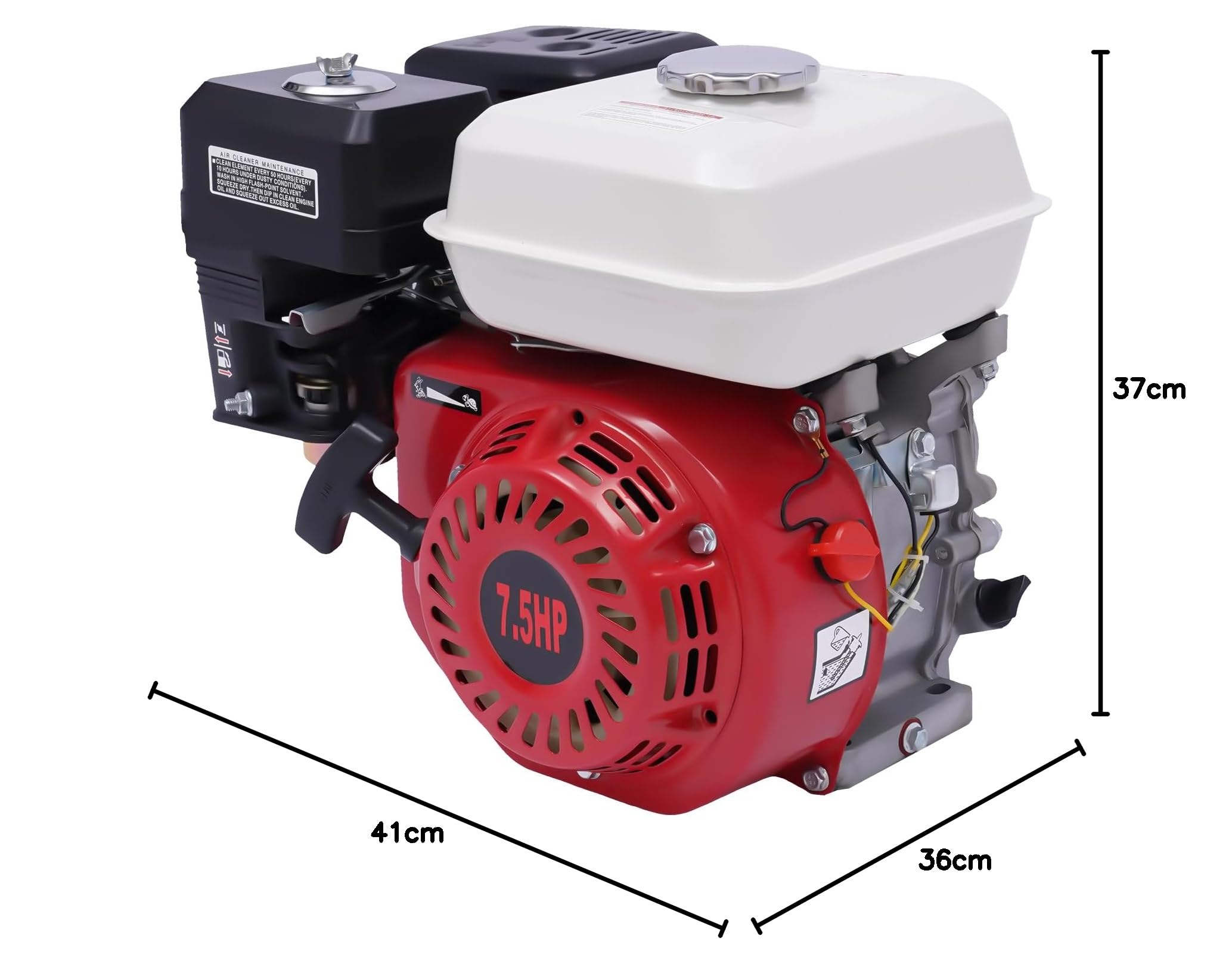 Motor de gasolina de 7,5 Hp, motor de 4 tiempos Gokart de 215 cc, motor de gasolina portátil, motores estacionarios de un solo cilindro, adecuado para dispositivos agrícolas, alimentación