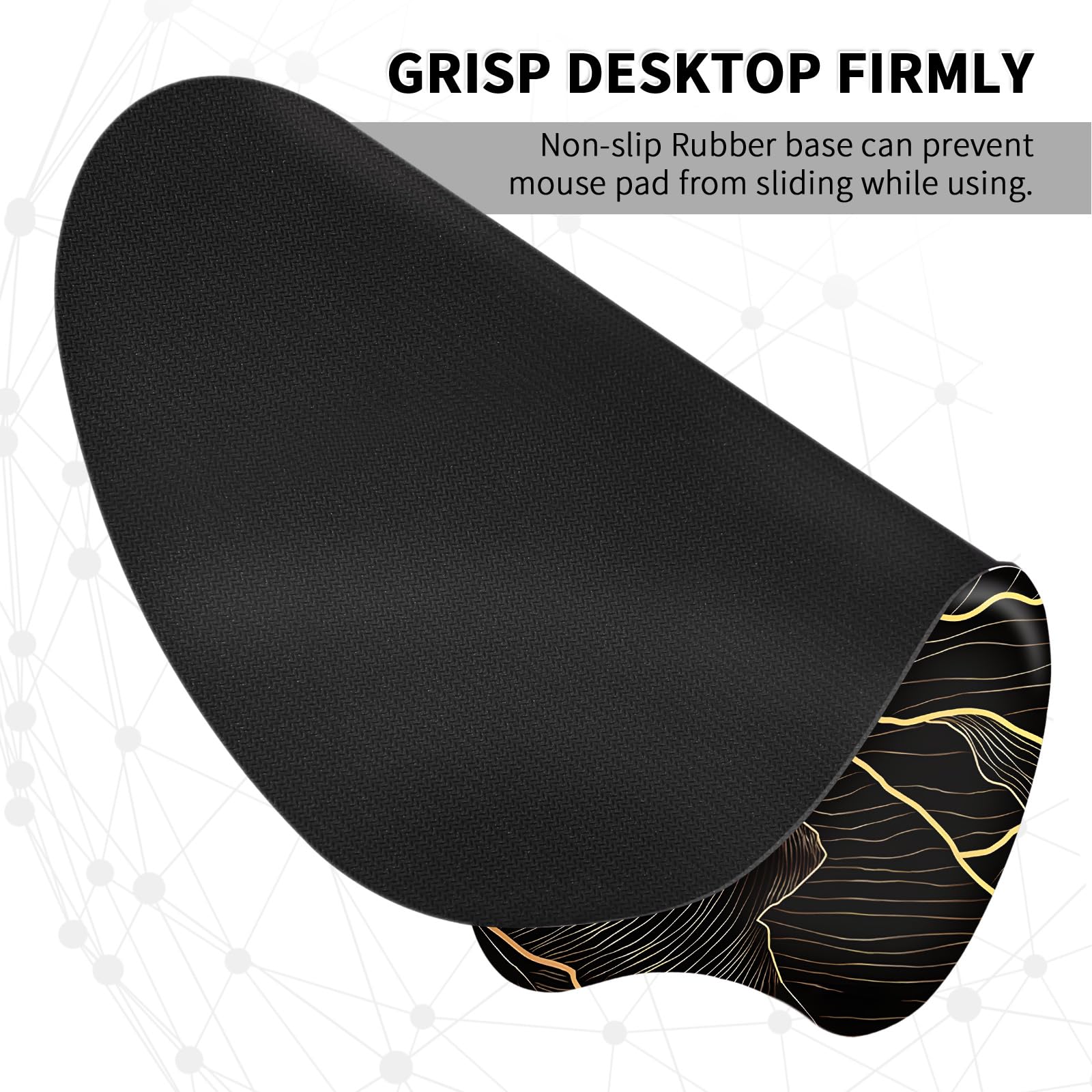 EooCoo Tappetino per Mouse con Comodo Supporto per Il Polso, 4mm Mousepad Poggiapolsi con Materiali Memory Foam, Base in Gomma Antiscivolo - Picco del Tramonto