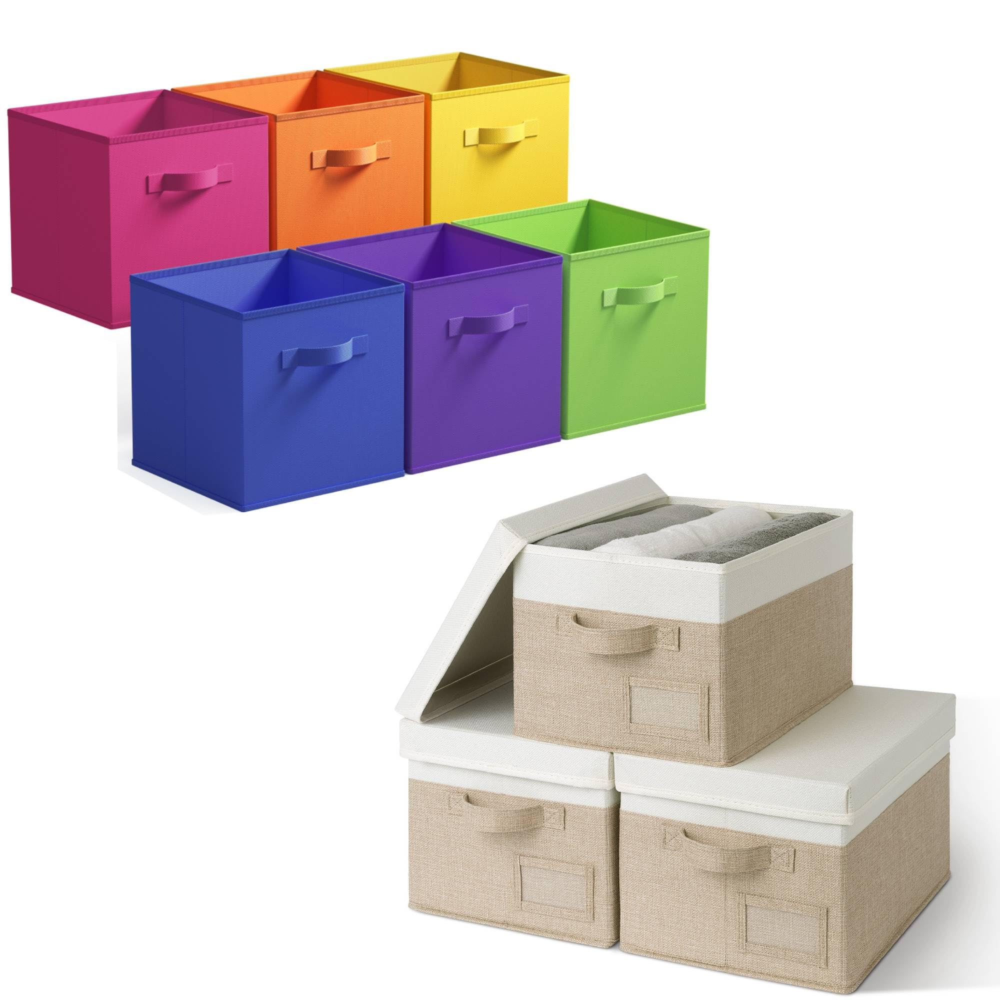 GRANNY SAYS Set di Cubi portaoggetti scaffale e Scatole Tessuto con Coperchio