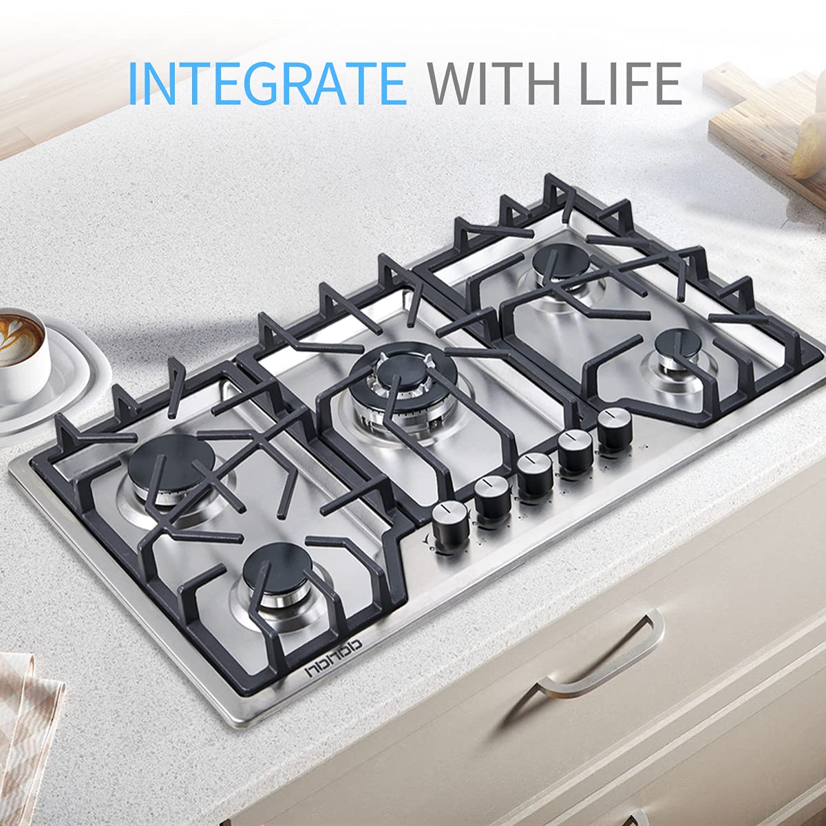 Gas Cooktop 34 inches 5 Burners Gas Stove gas hob stovetop Stainless