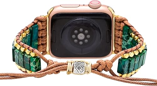 Miniatura 4 de BOKIIWAY Correa de reloj de piedra bohemia hecha a mano compatible con Apple Watch de 1.496in1.575in1.614in1.654in1.732in1.772in-iWatch Series