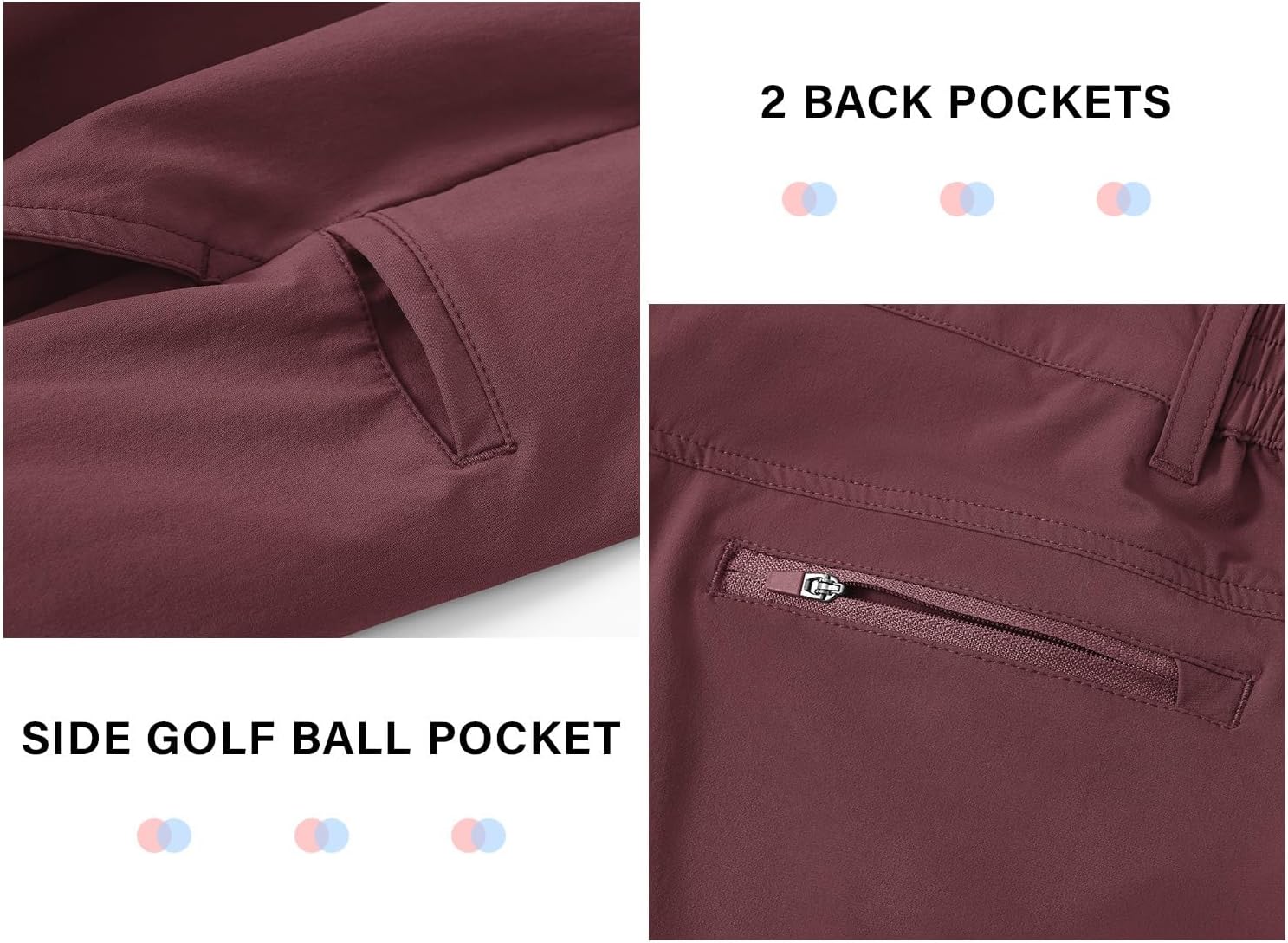 BGOWATU Mens Golf Shorts Stretch Dress Shorts Dry Fit Casual Hiking Cargo Shorts for Summer with Pockets