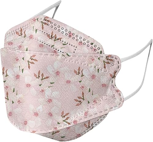 Miniatura 8 de HEALT Paquete de 50 mascarillas protectoras KF_94 para adultos con diseños 4D cubrebocas desechables de 4 capas con alambre de nariz para mujeres y