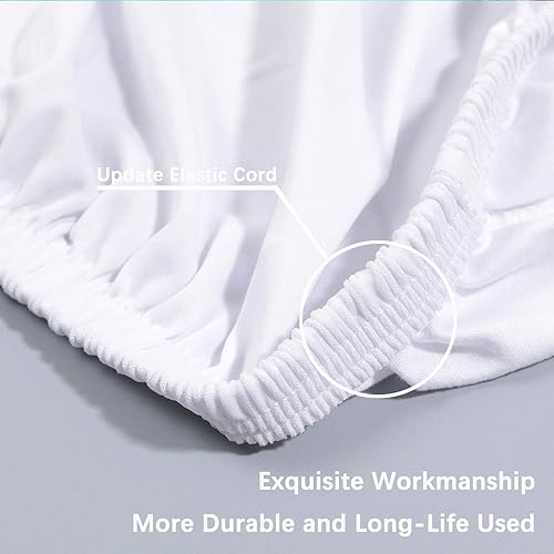 Miniatura 4 de Paquete de 6 fundas elásticas de licra para sillas de comedor, extraíbles y lavables, fundas protectoras para sillas de comedor, cocina, hotel