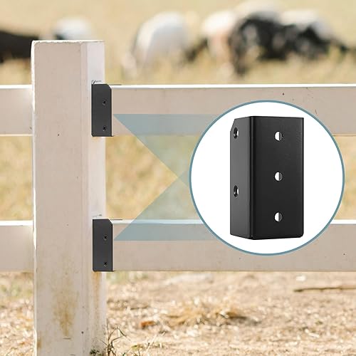 Miniatura 6 de 24 conectores de soportes de barandilla de cubierta, soportes de 2 x 4 pulgadas (real 1.5 x 3.5 pulgadas) para barandilla de valla, pasamanos,