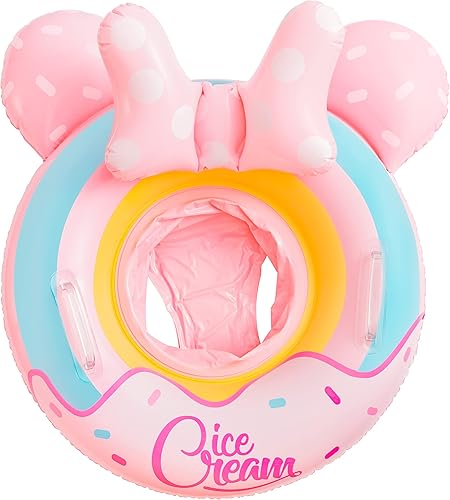 D2ucco Flotador de piscina para bebé, diseño de caricaturas, ratón, para niños, anillo de natación inflable, piscina redonda, flotante, juguete para