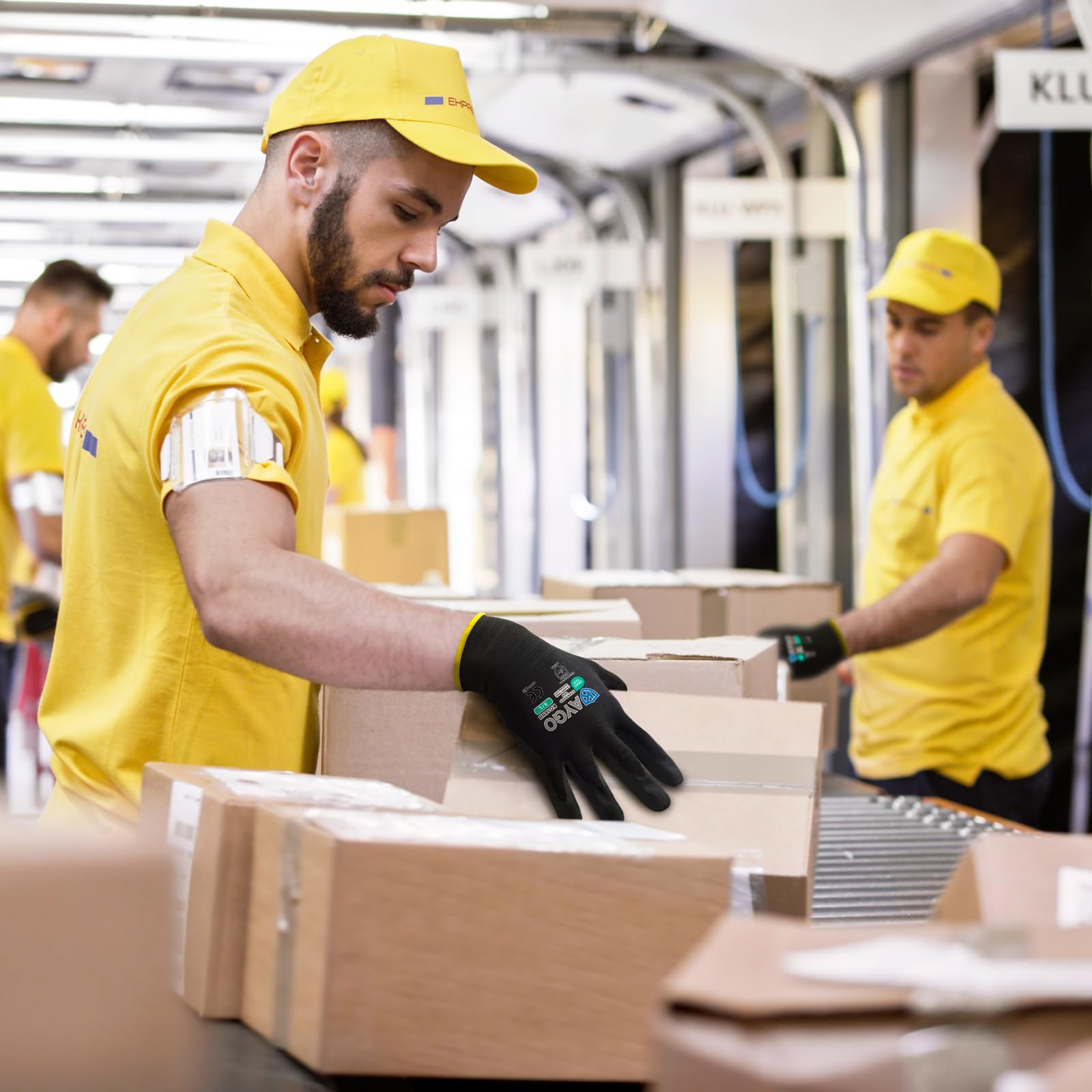 KAYGO Micro Foam Nitrile Coated Work Gloves 3 works, Nylon Liner, Breathable and Flexible, Light Oil Grip - Image 4