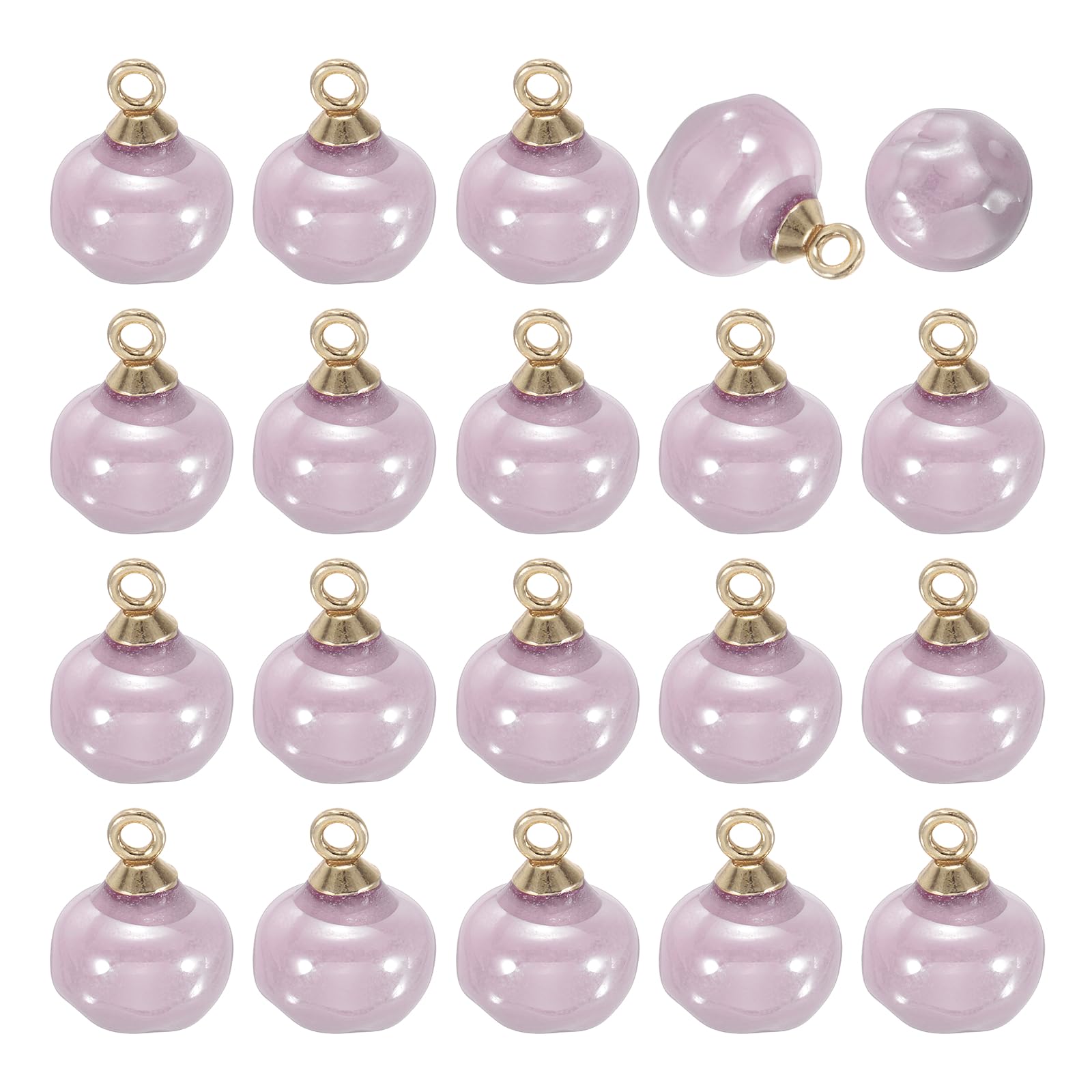 sourcing map 20 Pcs Pearl Buttons 10mm 13/32" Irregular Faux Pearl Sewing Button with Metal Shank for Clothing Bridal Wedding Dress DIY Crafts, Light Purple