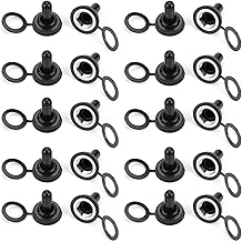 20 Pcs 12mm Black Rocker Toggle, interruptor de alternância tampas à prova d'água Interruptor de borracha impermeável tampa de bota com boa capacidade de isolamento e alta eficiência de trabalho