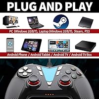 Vista 2 de IFYOO One Pro - Controlador de juegos de vapor para PC, mando de videojuegos USB con cable compatible con computadoraportátil (Windows 1087XP)