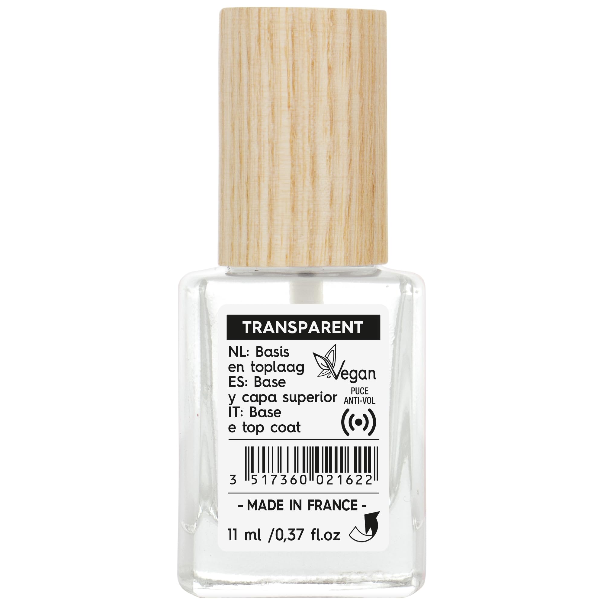 LÉA NATURE SO BiO étic | Base & Top Coat – Natural Manucure | Transparent | Fortifie et protège | S’utilise avant et après l’application du vernis | Huile de Ricin Bio | Vegan | Made in France |11ml