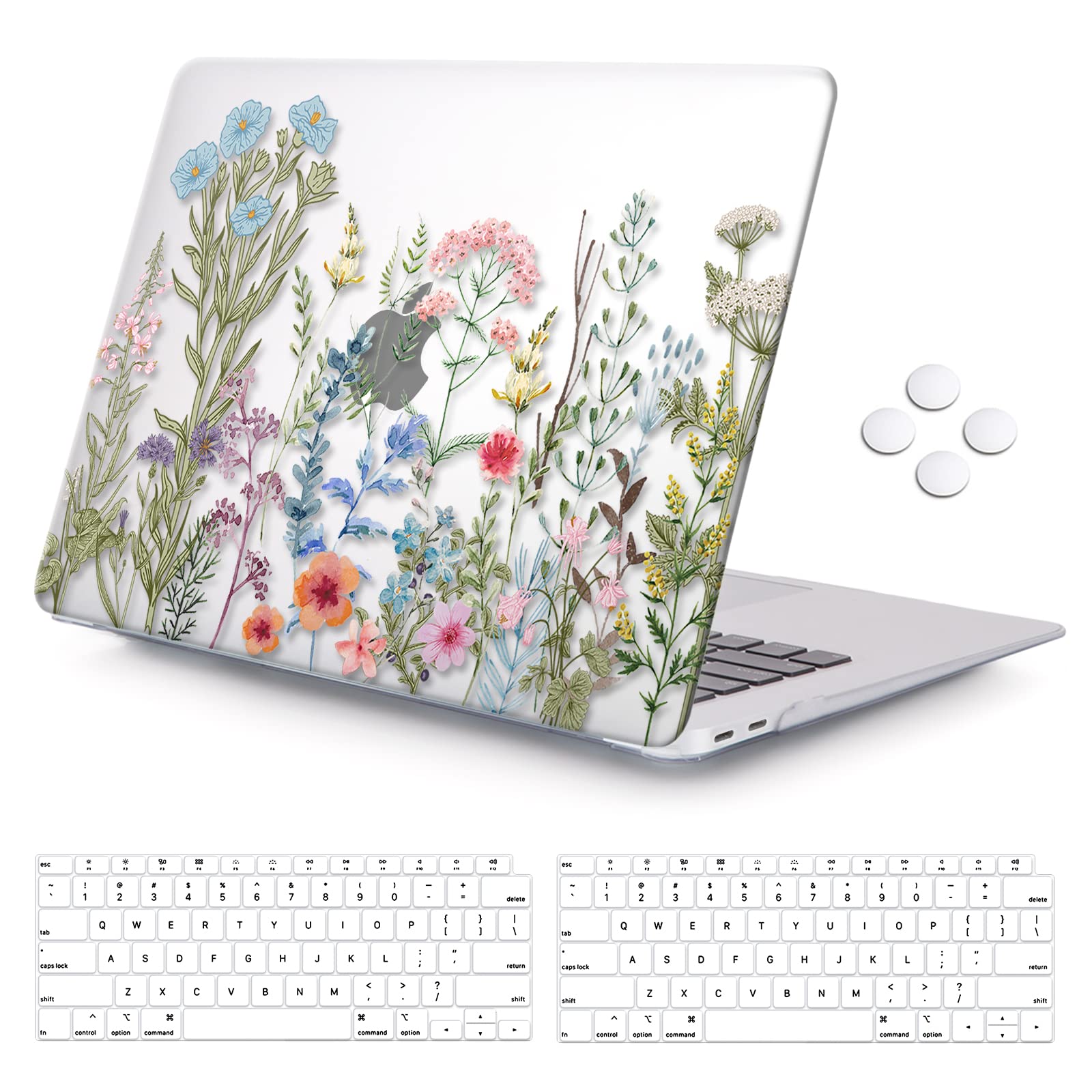 iCasso for MacBook Air 13 Inch Case 2018-2020 Release A2337 M1/A1932/A2179 with Retina Display Touch ID, Protective Hard Plastic Shell Case and