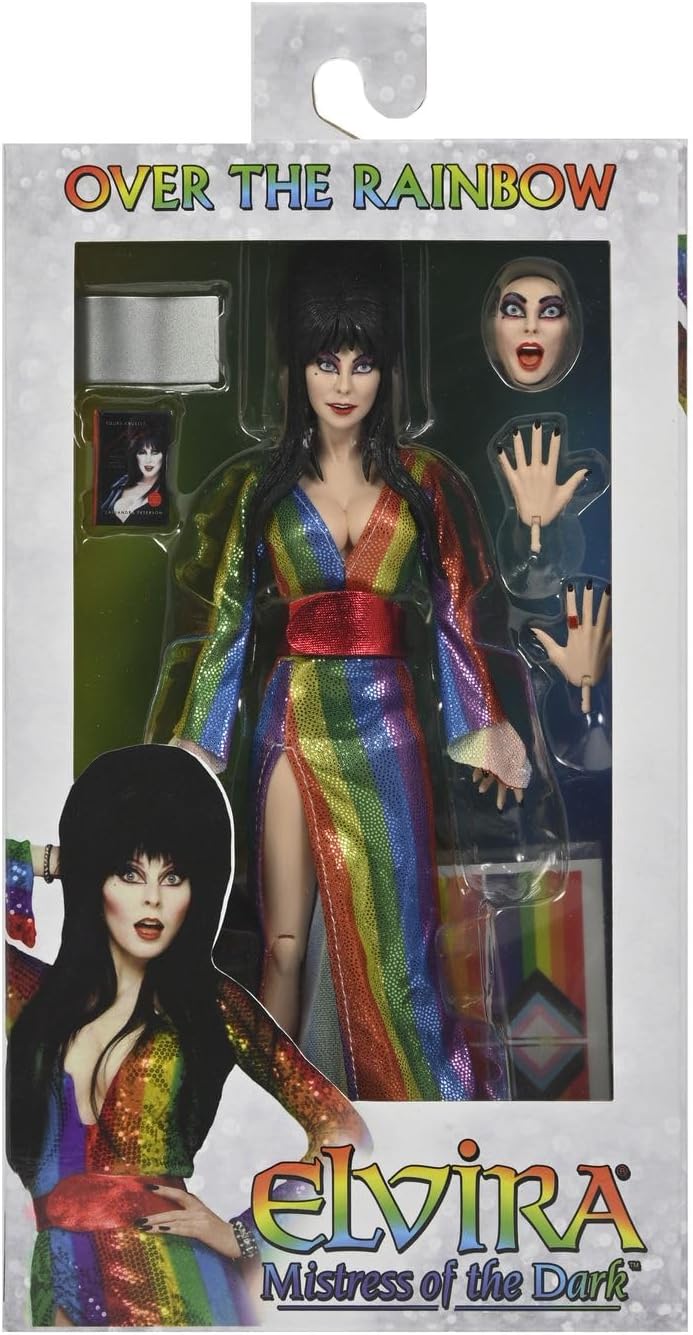 NECA Elvira - 8" Clothed Figure - Somewhere Over The Rainbow Elvira (Pride)