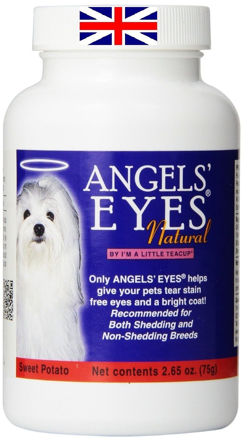 ANGELS' EYES Natural Tear Stain Prevention Sweet Potato Powder for Dogs | All Breeds | No Wheat No Corn | Daily Support for Eye Health | Proprietary Formula |Limited Ingredients | Vegetarian | 75g