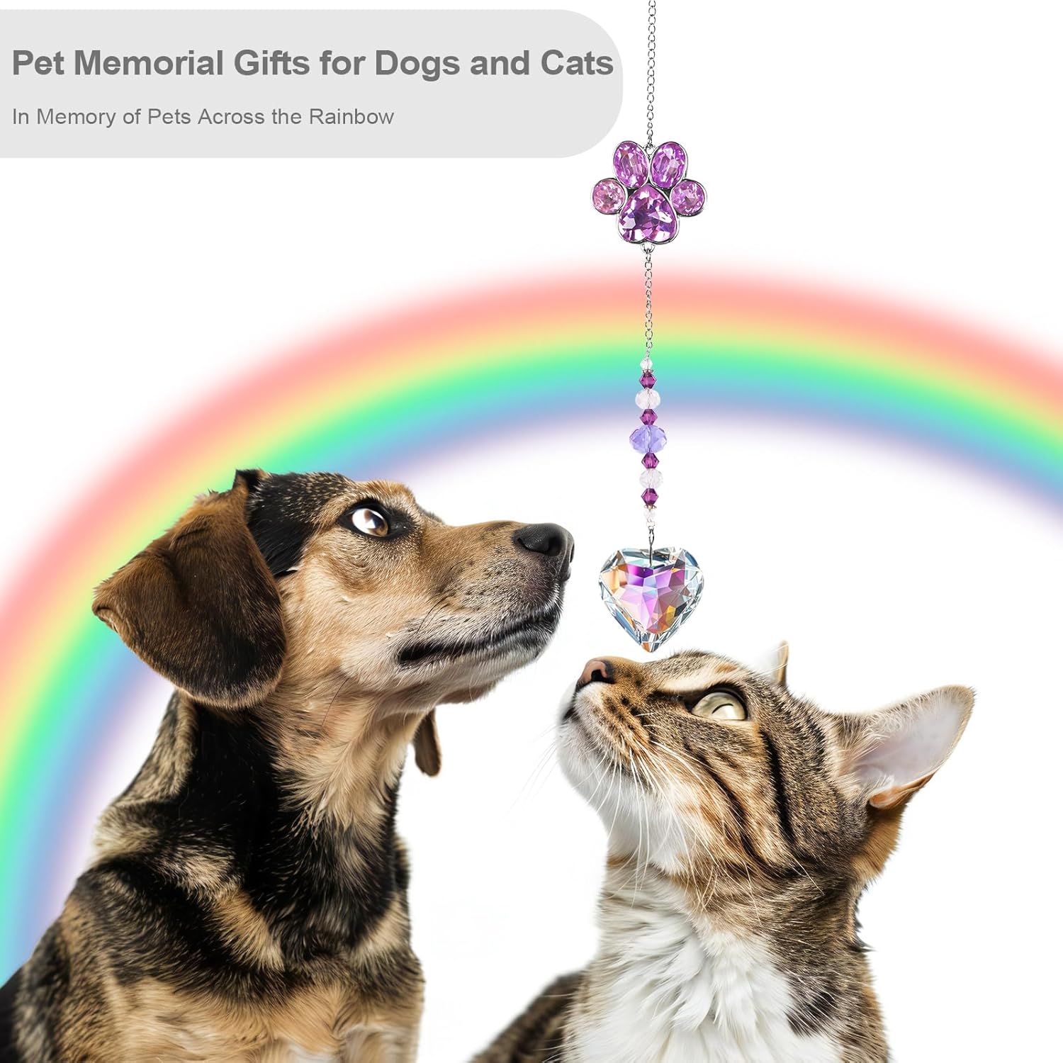 Pet Memorial Gift,Dog Sympathy Gifts for Loss of Dog Suncatcher,Pet Loss, Pet Sympathy,Thoughtful Cats Bereavement, Remembrance Gift - Image 6