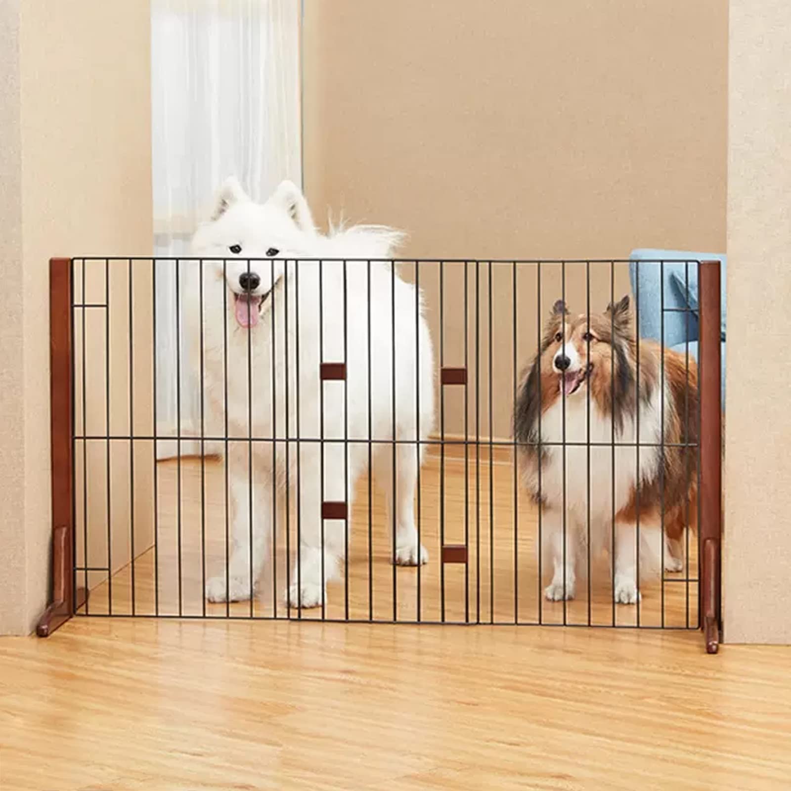 Türschutzgitter Pet Playpen Faltbares Haustierzaun, Hunde-Innenzaun, einziehbarer Türzaun, Isolationszaun, Kleiner Hund, Türstopper, Geländer Absperrgitter Treppengitter Kindergitter