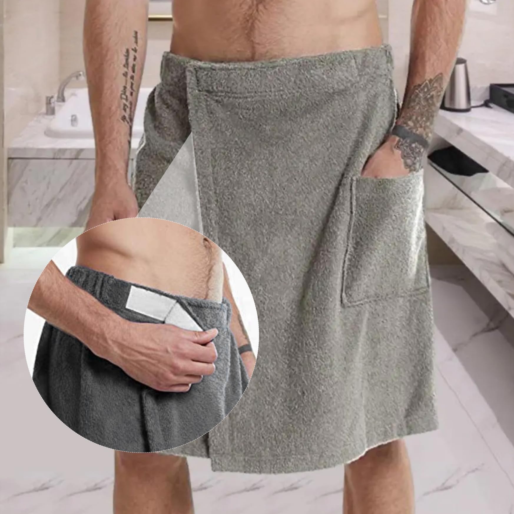 Toalla Kilt Sauna Para Hombres - Absorbente Y Cómoda Para Spa, Gimnasio Y Playa