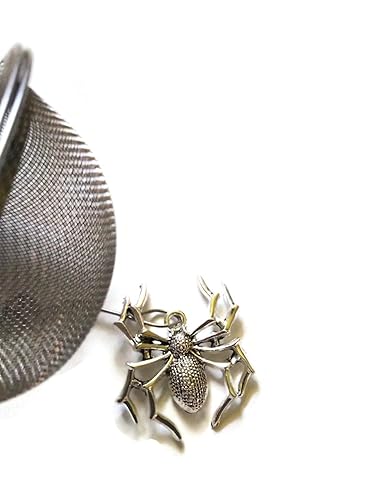 Spider Tea Infuser with Chain Charm for Brewing Loose Dried Leaves - Fun Housewarming Gift