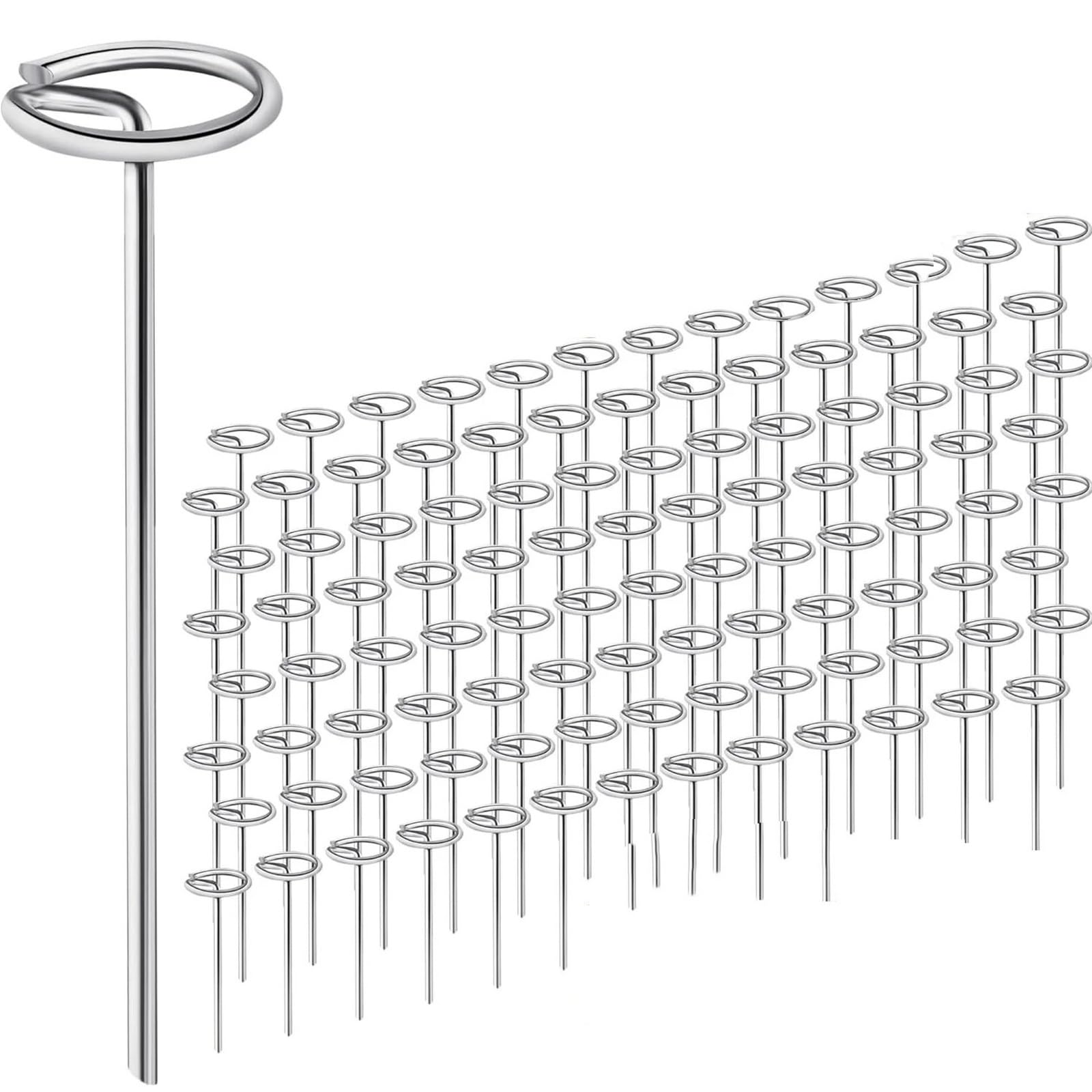 Picchetti per Telo Pacciamatura 1-100 pz G-Tipo Graffette da Giardino Recinzione Metallica Tubi Pali for Esterni in Possesso di Prati Barriera Terra Chiodi Paesaggio Spikes(100pcs)