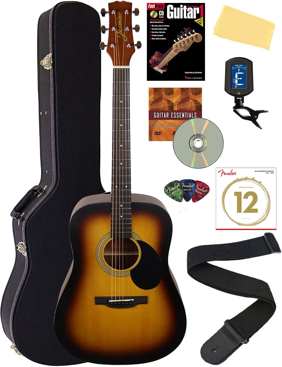 Jasmine S35 Dreadnought Acoustic Guitar Bundle